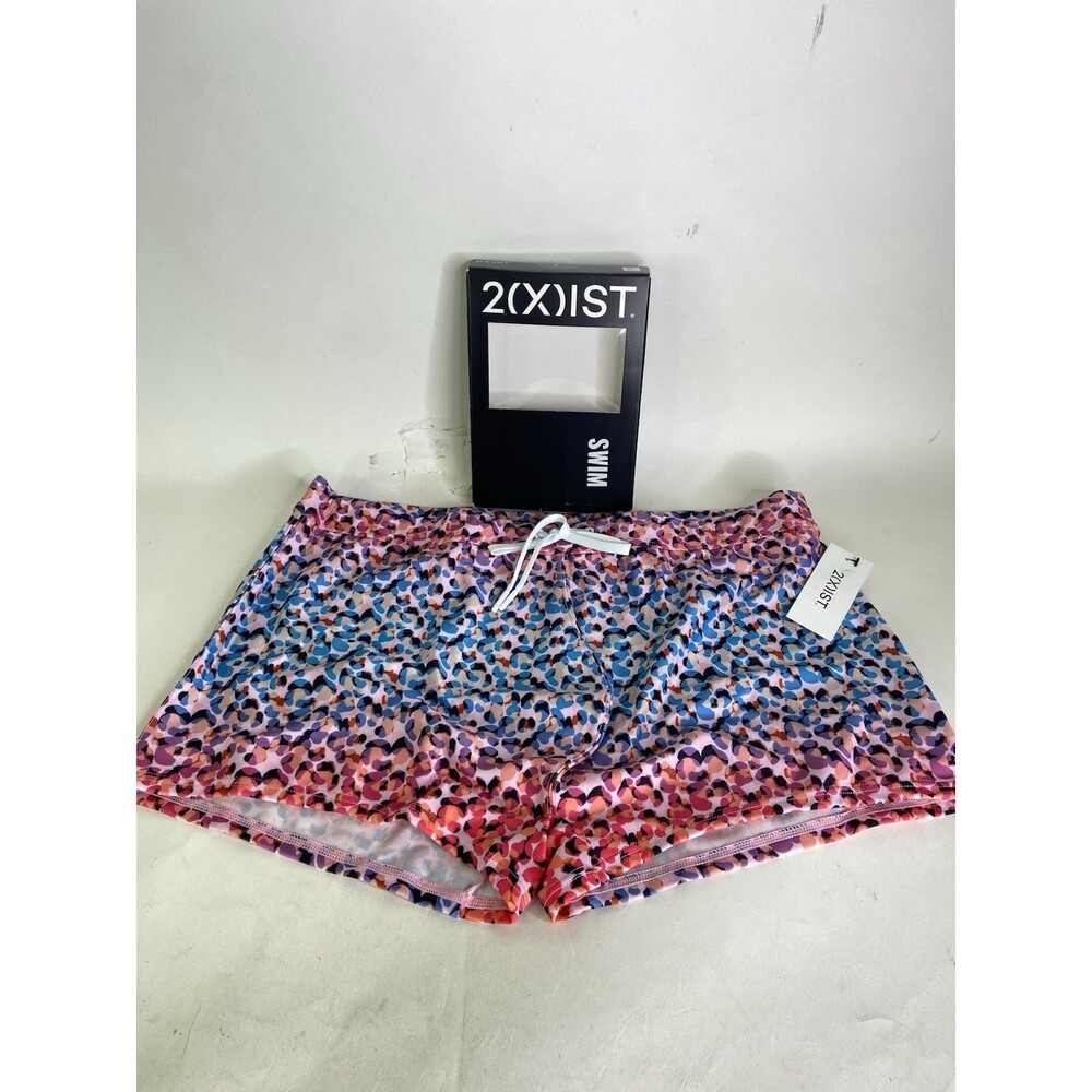 2XIST Essentials Cabo Swim Trunks Swimwear Bottoms Ombre Leopard Mens Size XL